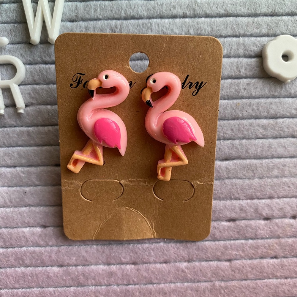 Flamingo earrings